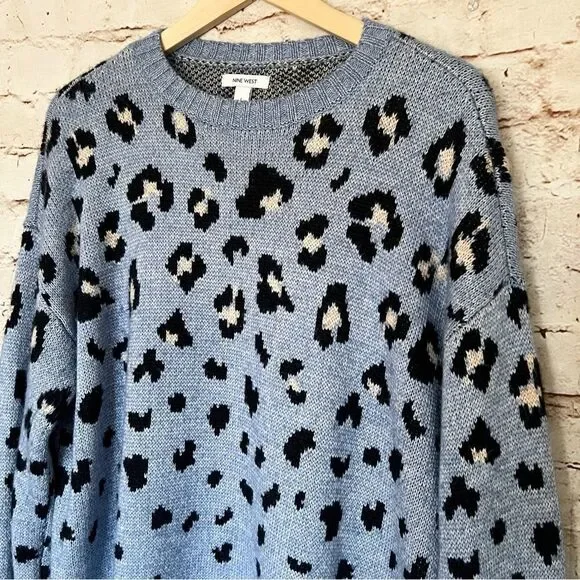 Nine West leopard flare sleeve sweater - Picture 3 of 6